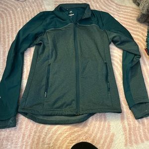Adidas green zip up
